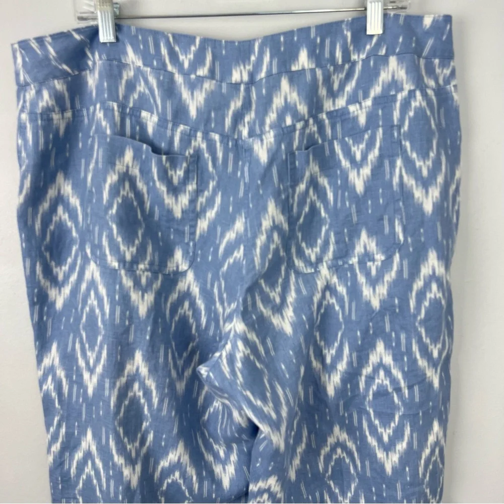 Chicos Ikat 100% Linen Pants - Picture 4 of 7